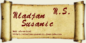 Mlađan Susanić vizit kartica